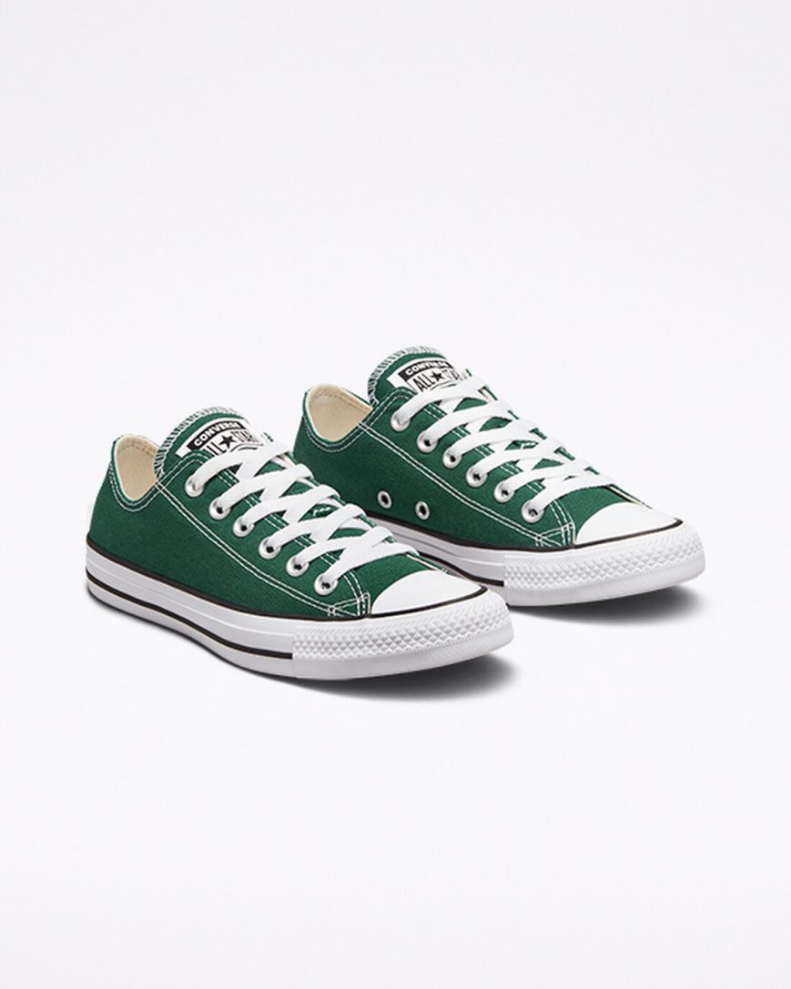 Tenis Converse Chuck Taylor All Star Seasonal Color Cano Baixo Masculino Verdes Branco Pretas | PT F075T08